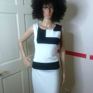 Cynthia Rowley Womens Black & White Dress Size 6